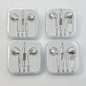JYD Wholesale E2245 Electroplating Chrome Plating 3.5mm Wired Earphone Music Headphone